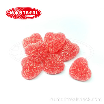 Желейный мармелад с сахарной оболочкой Mini Sour Heart Gummy Jelly Candy Coated Sugar